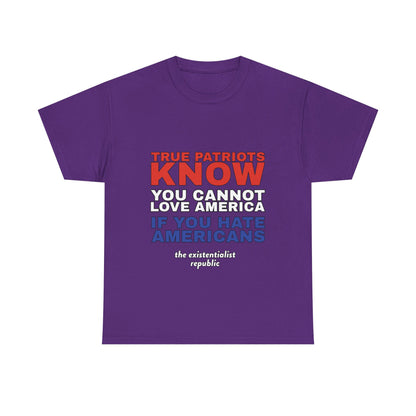 You Cannot Love America If You Hate Americans T-shirt, view 5