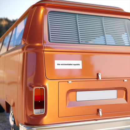The Existentialist Republic bumper sticker, view 2