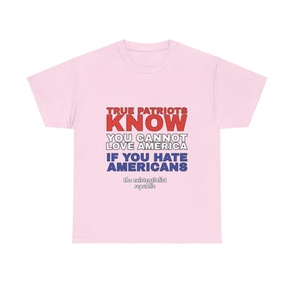 You Cannot Love America If You Hate Americans T-shirt, view 6